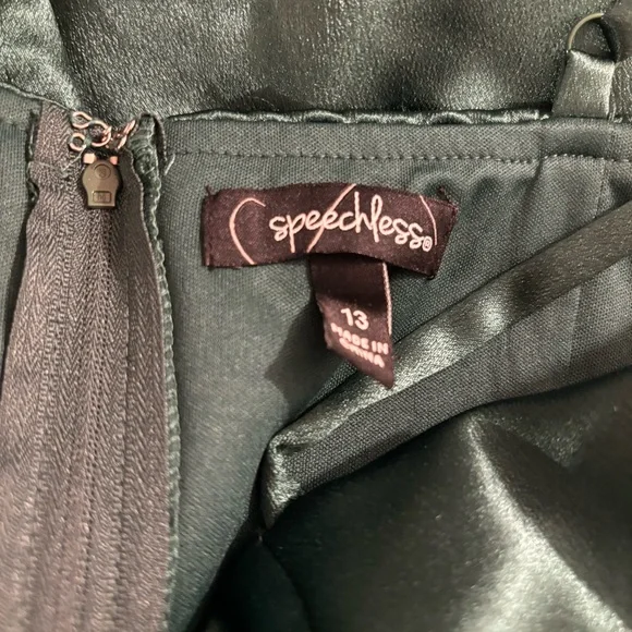 Speechless Y2K Hunter Green Coquette Satin Mini Babydoll Sleeveless Dress Z 13 - Picture 9 of 16